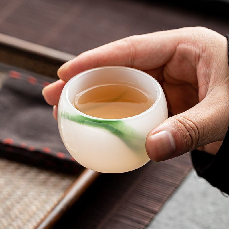 Emerald Crystal Gaiwan Tea Set (10-Piece)