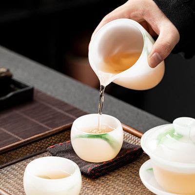 Emerald Crystal Gaiwan Tea Set (10-Piece)⁠