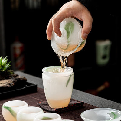 Emerald Crystal Gaiwan Tea Set (10-Piece)⁠