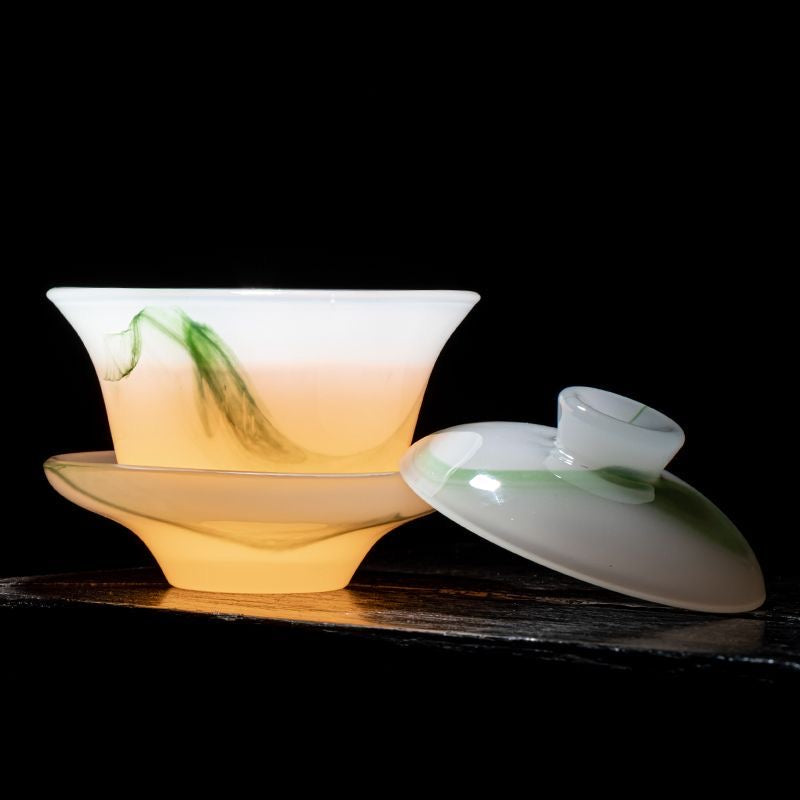 Emerald Crystal Gaiwan Tea Set (10-Piece)⁠